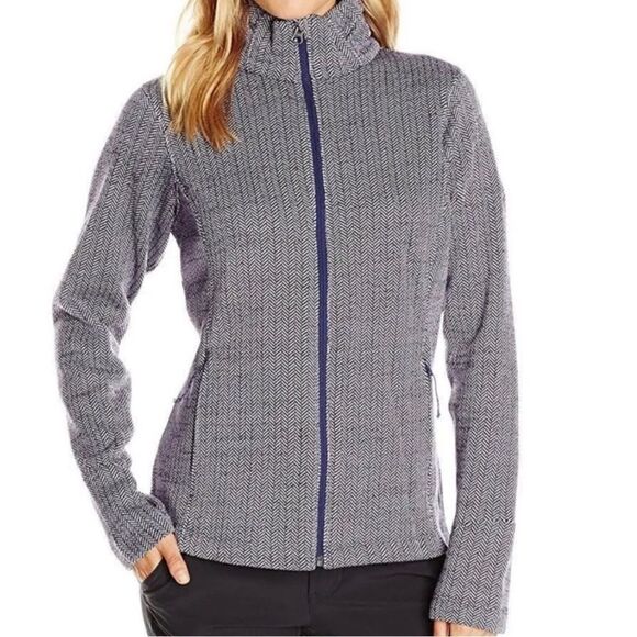 Columbia Optic Got It II Herringbone Full Zip fitted fleece jacket purple -M - Picture 1 of 8